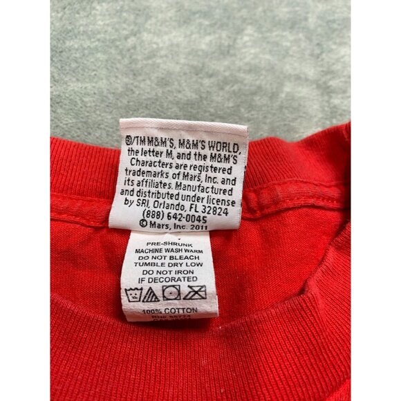 Vintage M&M’s T-Shirt Men Medium Red Candy Character Graphic Tee Funny Y2K - Picture 6 of 9